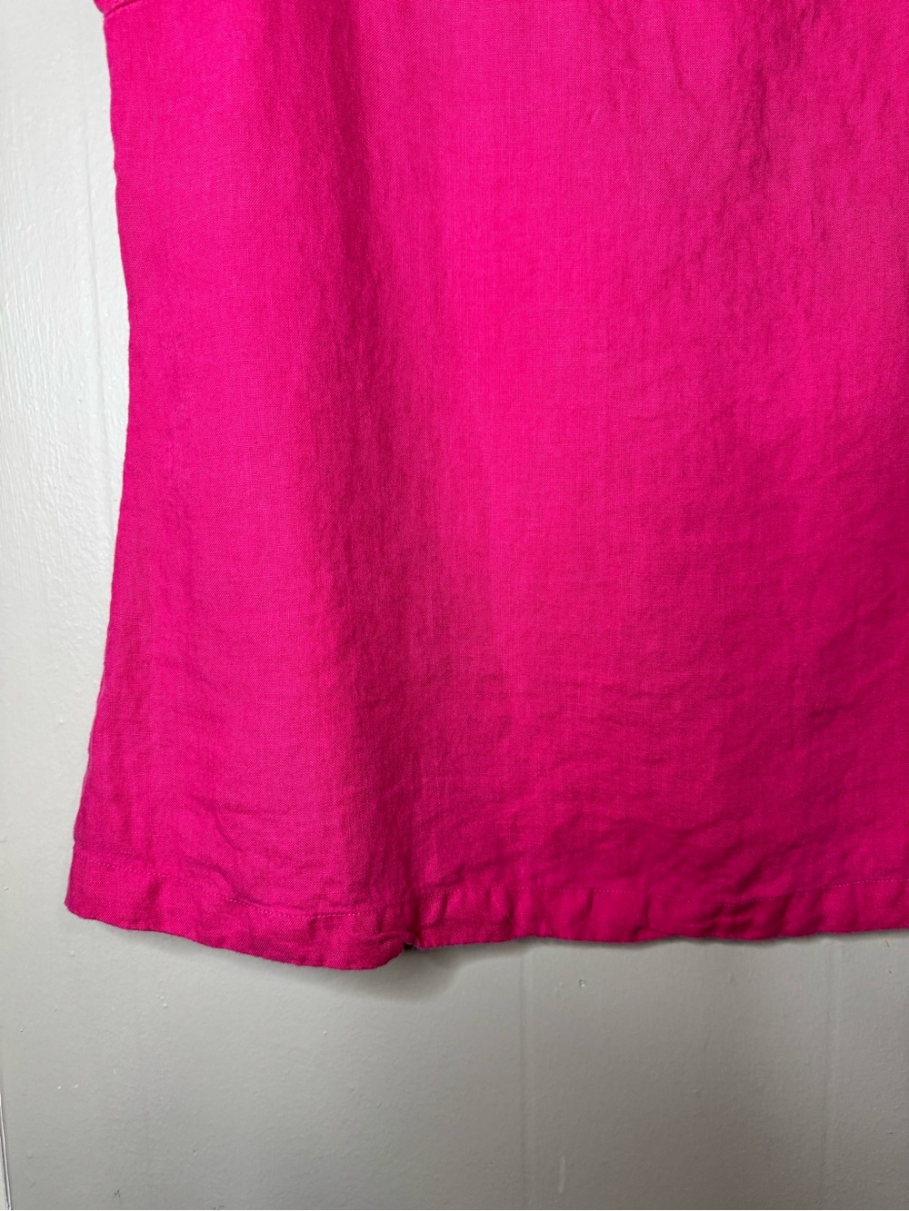 FLAX Women's Linen Lagenlook Hot Pink Square Neck Tank Top Size Medium - Picture 6 of 7